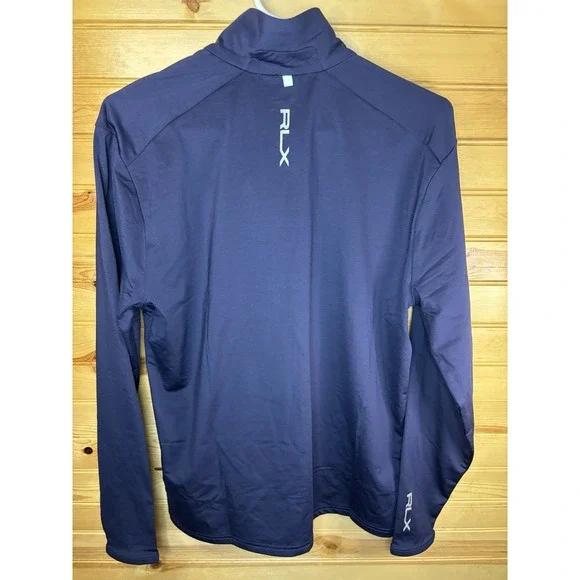 Ralph Lauren RLX Golf 1/4 Zip Pullover Dark Navy Stretch Wicking Men's Small NWT - Picture 3 of 8